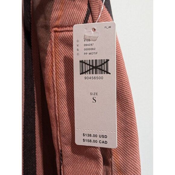 New! Anthropologie Pilcro Cropped PJ Striped Rope Belt Wide Leg Gaucho Jeans, S - Picture 12 of 14